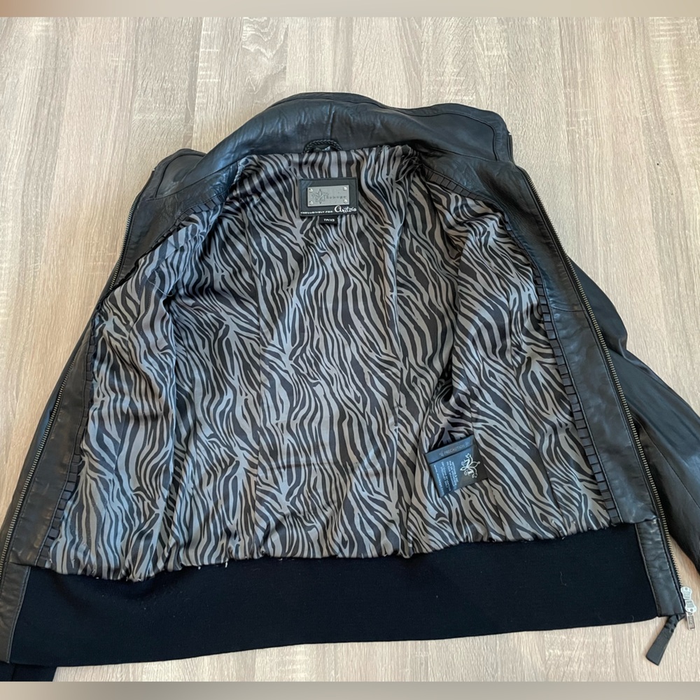 MACKAGE Artzia Genuine Lamb Black Leather Moto Jacket. XS - Picture 7 of 16
